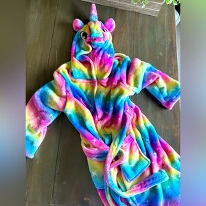 Girls Unicorn Robe size 8. Adorable.